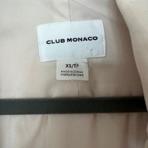 Club Monaco Elila Soft Trench Pale Pink - Size XS - Picture 4 of 4